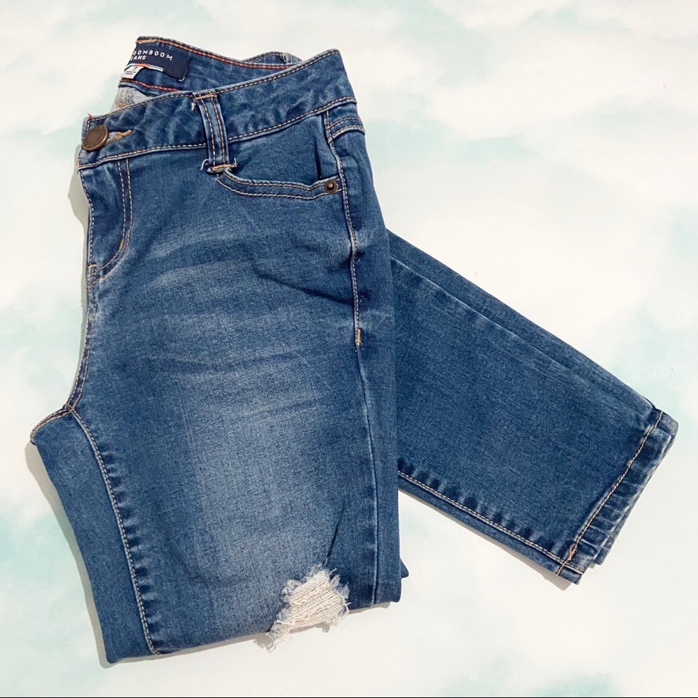 BOOMBOOM JEANS Ripped Distressed Skinny Jeans